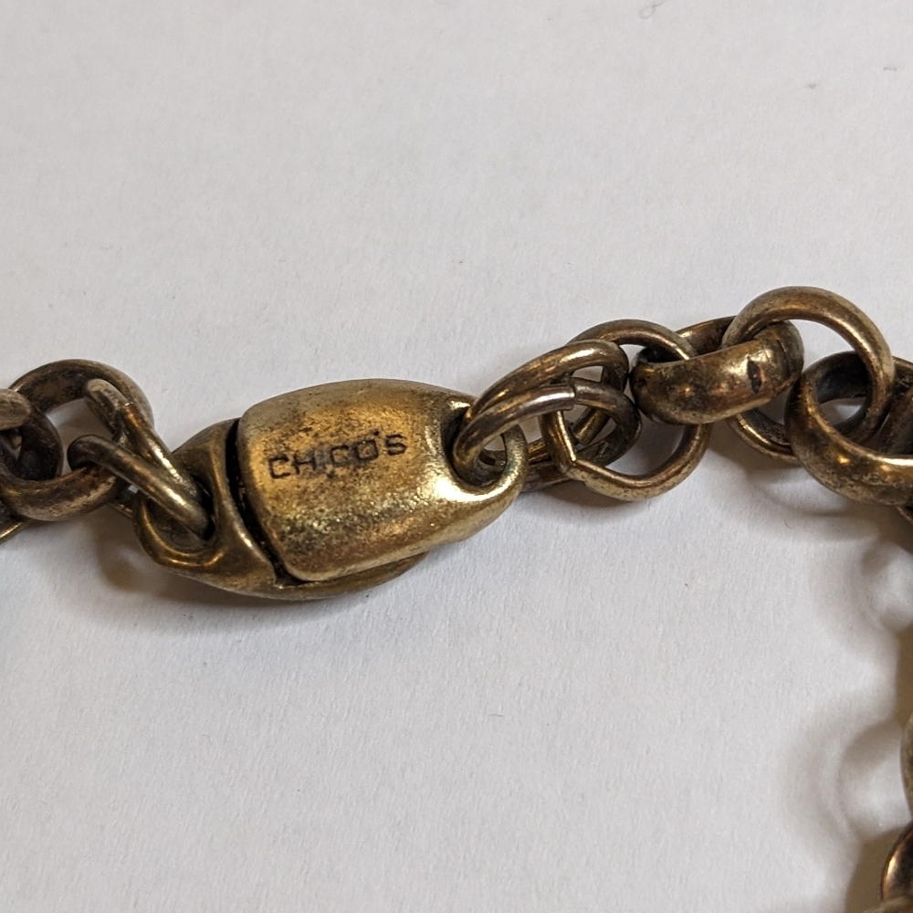 Chico's Antique Gold Charm Magnetic Bracelet - Picture 4 of 4